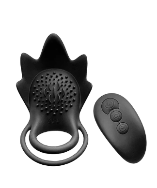 Midnight Royale – Dual C-Ring with Clitoral Vibrator & Remote