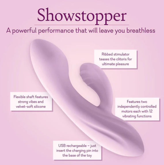 Showstopper Textured Dual Action Vibrator