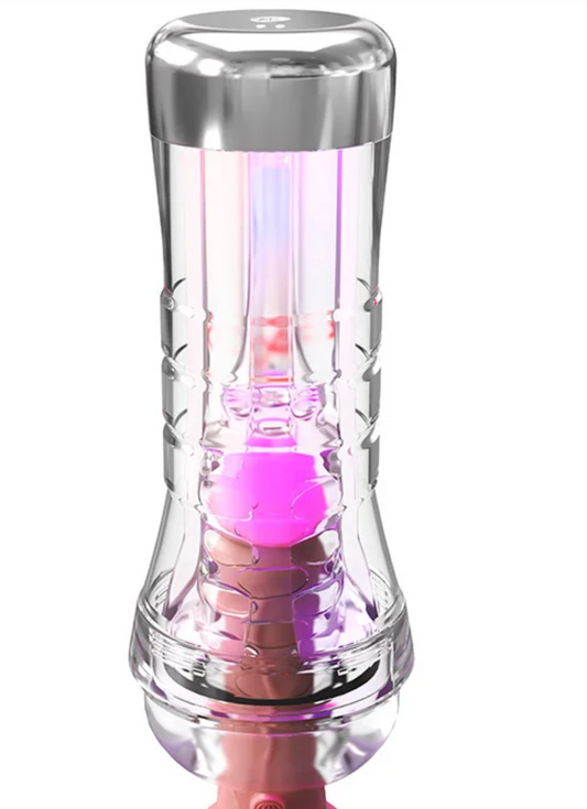 PDX ViewTube XXL 10.75" Transparent LED Stroker