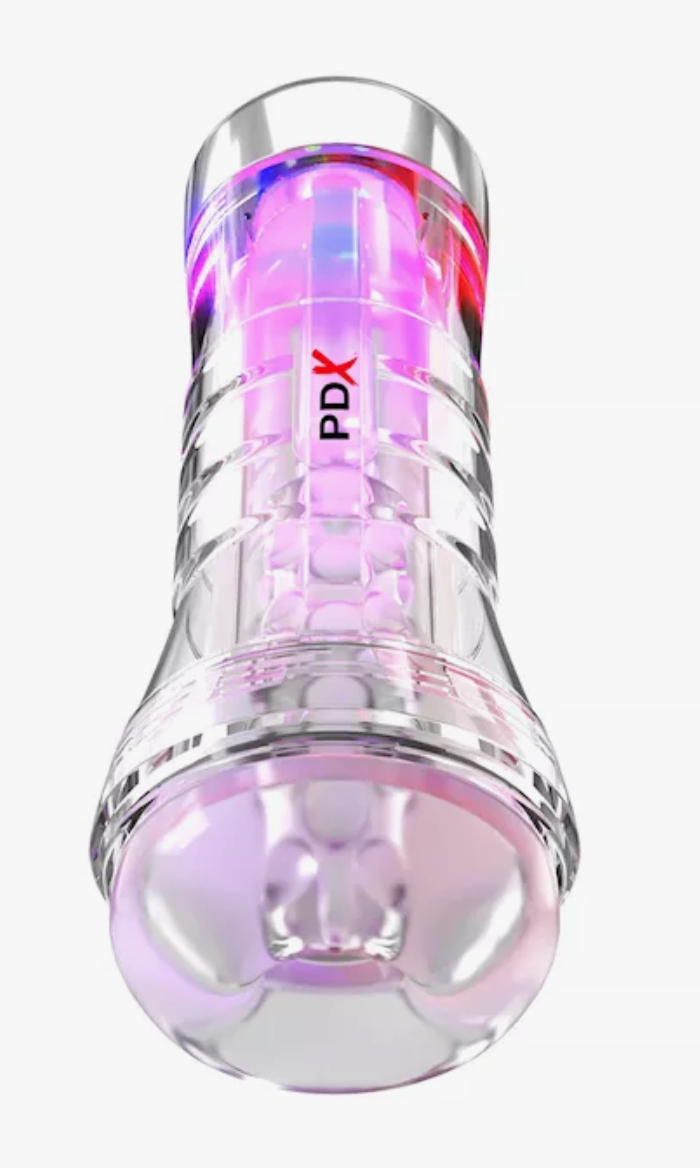 PDX ViewTube XXL 10.75" Transparent LED Stroker