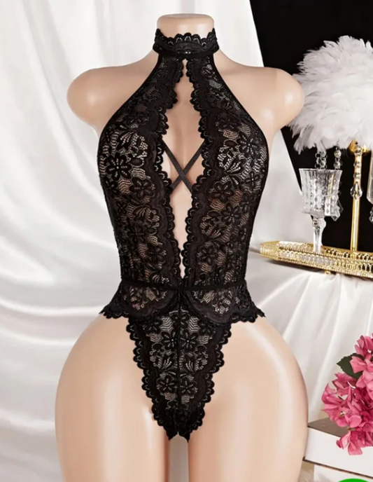 Midnight Temptation Lace Bodysuit