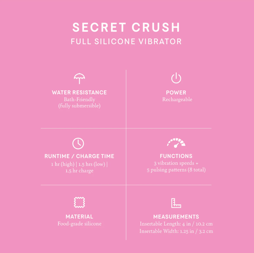 Secret Crush | Full silicon flexiable g-spot wand