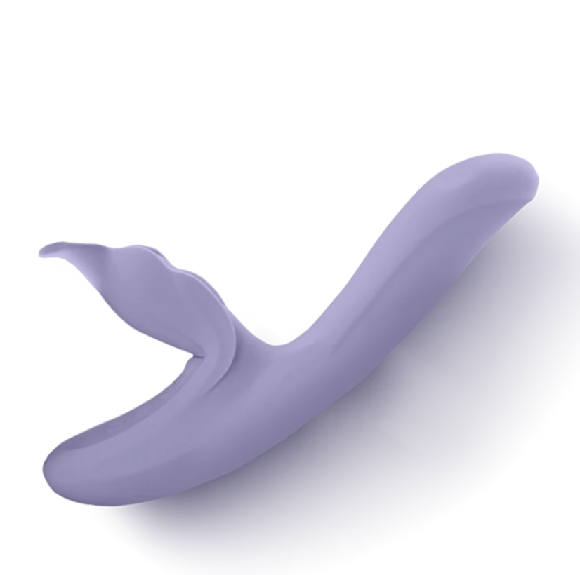 Seductive Bloom App-Controlled Thrusting Vibrator with Clitoral Stimulator
