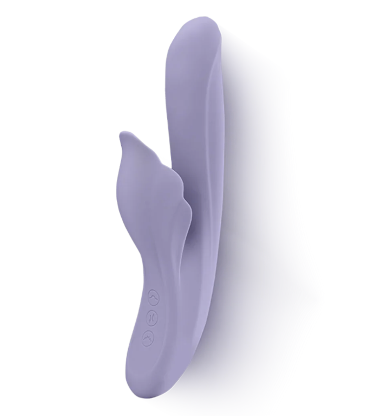 Seductive Bloom App-Controlled Thrusting Vibrator with Clitoral Stimulator