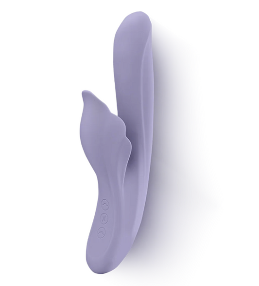 Seductive Bloom App-Controlled Thrusting Vibrator with Clitoral Stimulator