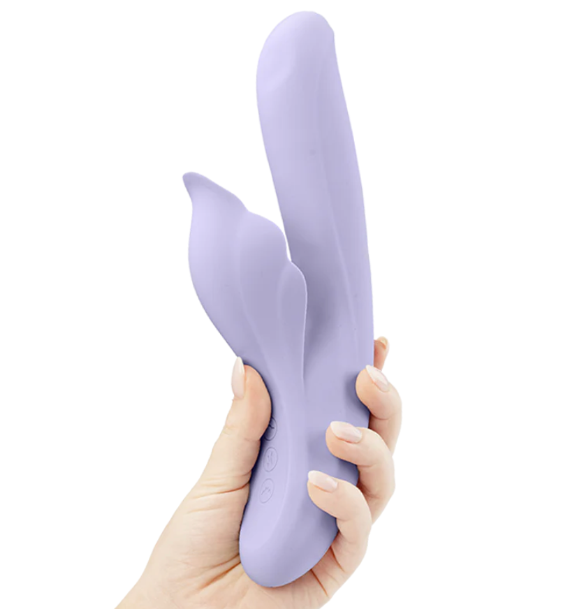 Seductive Bloom App-Controlled Thrusting Vibrator with Clitoral Stimulator