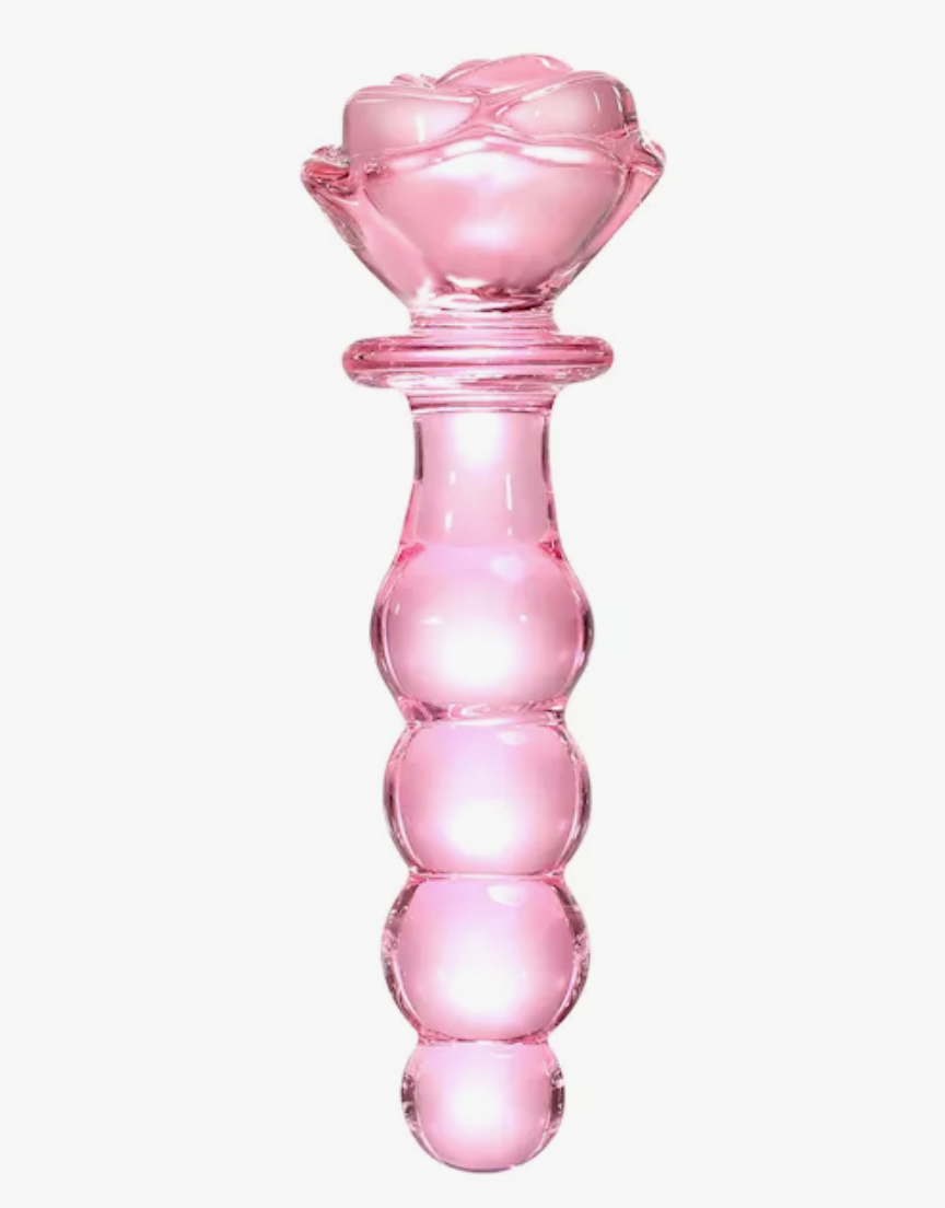 Lucent Beaded Rose Glass Massager